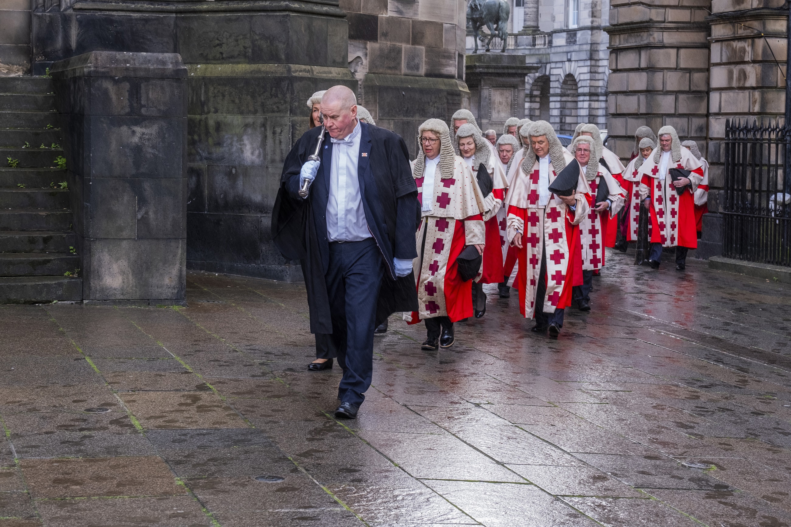 Photo of the Senators walking to St Giles Cathedral for the Opening of the Legal Year