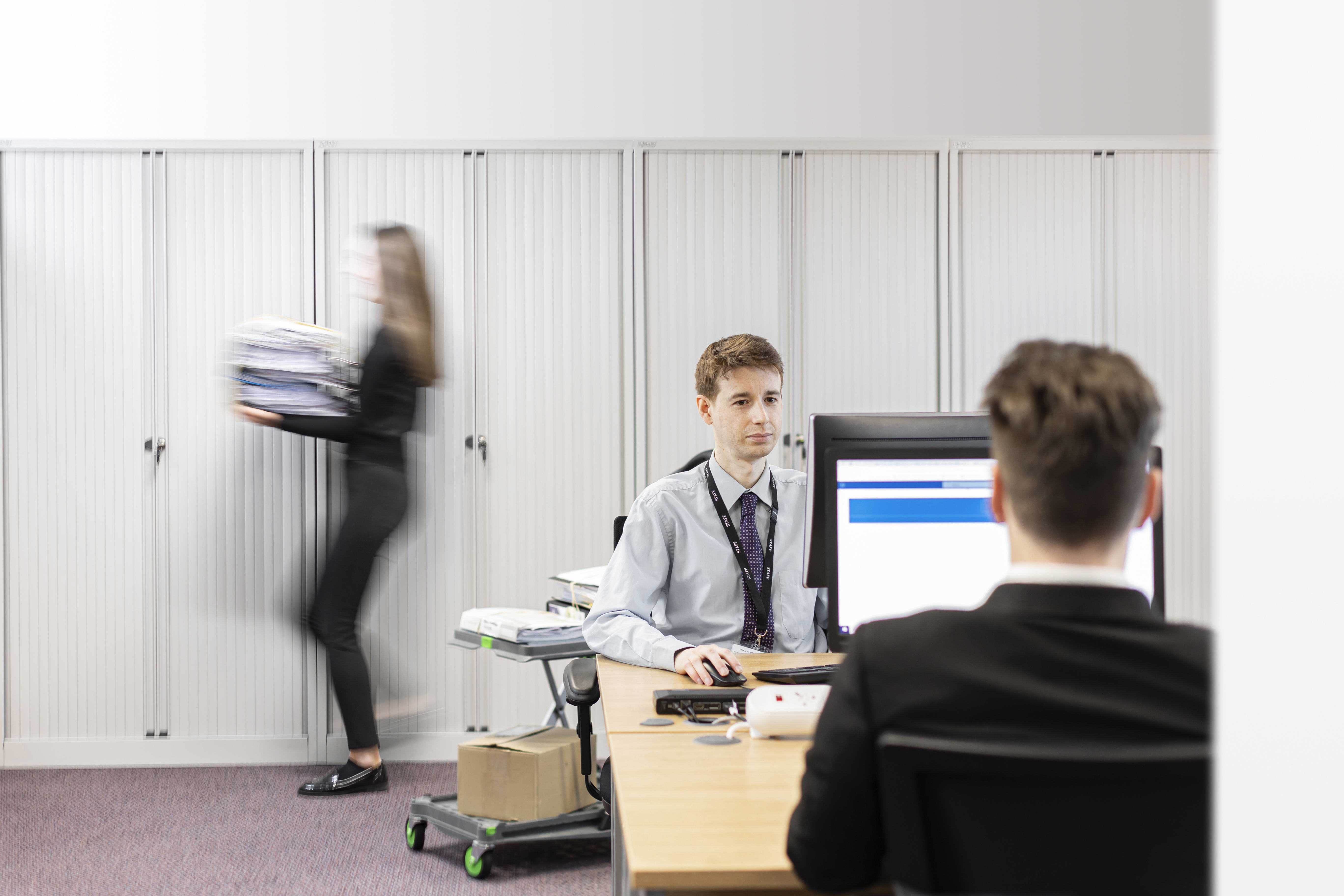 staff working at desks